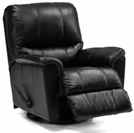surplus black leather recliner chair