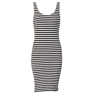 wholesale black white strips dress