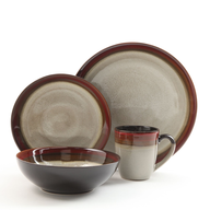 overstock brown dishes set
