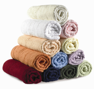 salvage colorful rolled towels