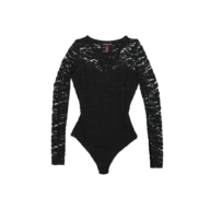 material girl black lace bodysuit 