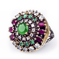 overstock multi color ring