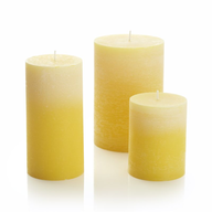 pillar yellow candles closeouts