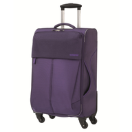 purple luggage