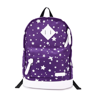 salvage purple white back pack
