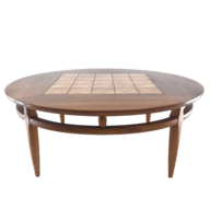 round walnut coffee table 