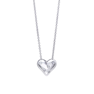 silver heart necklace closeouts