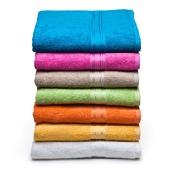 wholesale stack of colorful towels